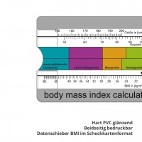 body mass index calculator credit card sized