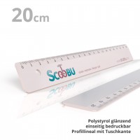 plastic profile ruler narrow 20 cm