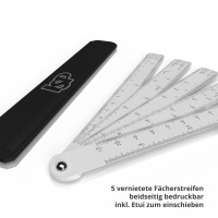 reduction ruler with imitation leather case