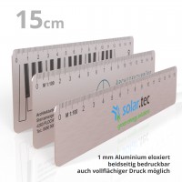 Aluminum ruler 15 cm in anodized printing