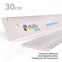 plastic profile ruler wide 30 cm
