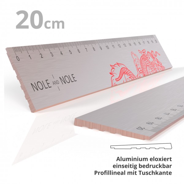 Aluminum light profile ruler 20 cm