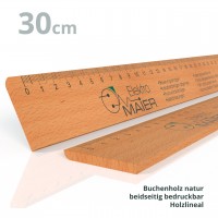 Holzlineal 30 cm ohne Stahleinlage