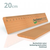 Holzlineal 20 cm ohne Stahleinlage