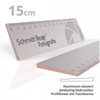 Aluminum full profile ruler 15 cm