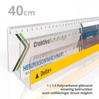 plastic ruler 40 cm transparent