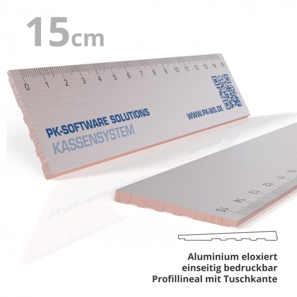 Aluminum light profile ruler 15 cm