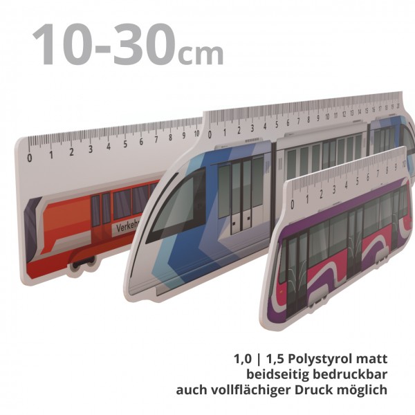 Konturenlineal Straßenbahn