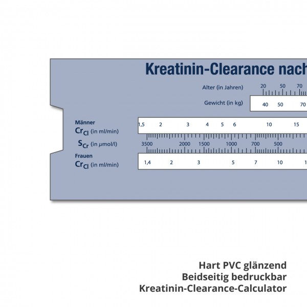 Creatine clearance calculator