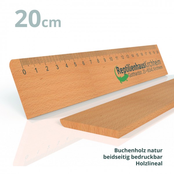 Holzlineal ohne Stahleinlage 20 cm