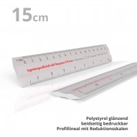 Profil Reduktionslineal Kunststoff 15 cm