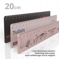 Aluminum ruler 20 cm in anodized printing