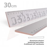 Aluminium Vollprofil Lineal 30 cm