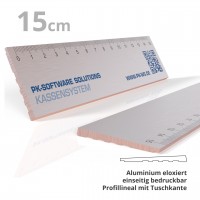 Aluminium Leichtprofil Lineal 15 cm