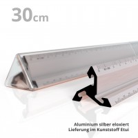 Aluminium Dreikantlineal 30 cm