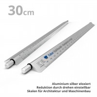 aluminium rotating ruler 30 cm